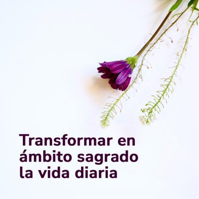 Transformar en ámbito sagrado la vida diaria